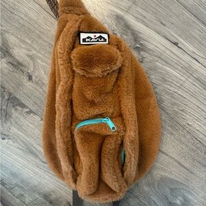 Kavu mini faux fur sling backpack